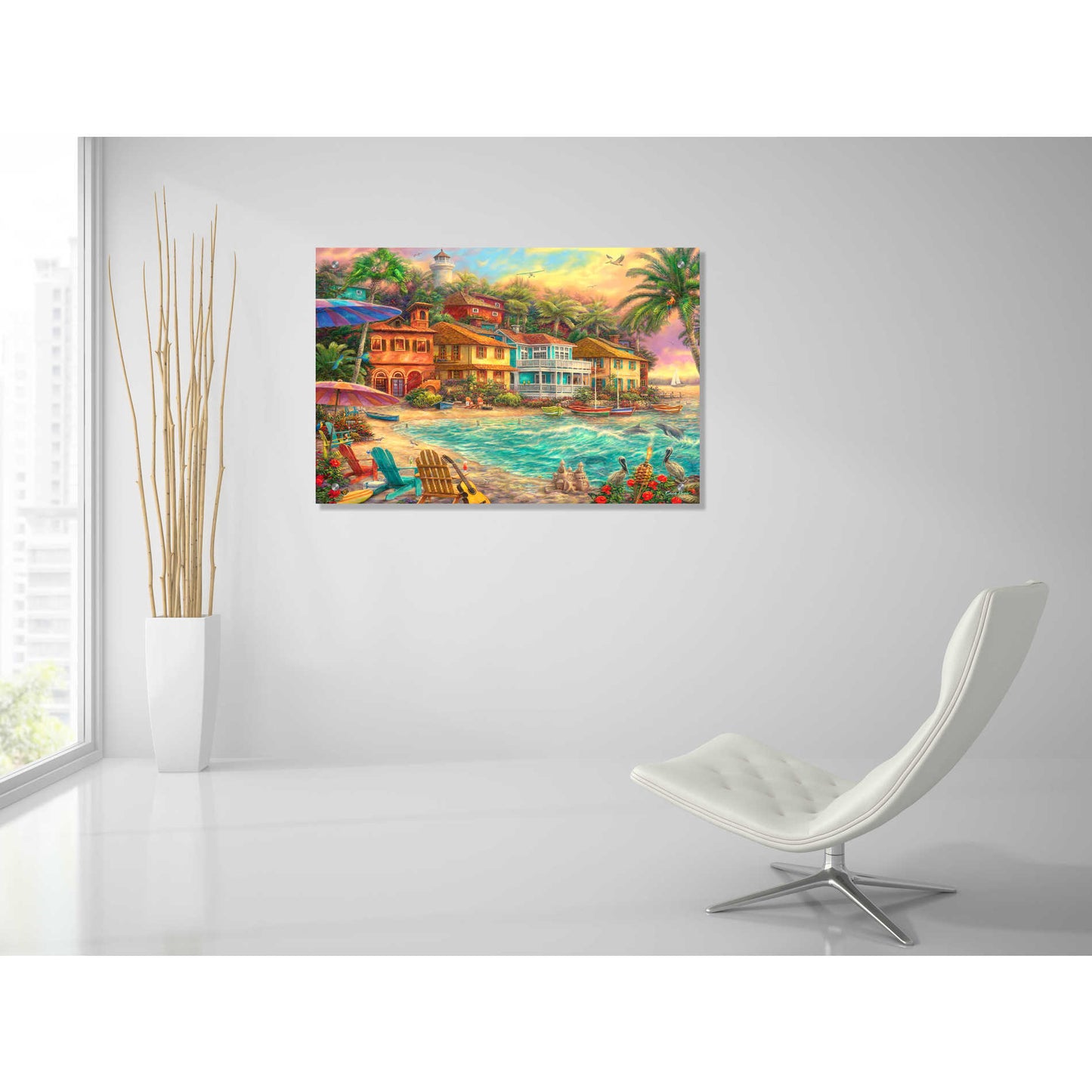 Epic Art 'Island Time' by Chuck Pinson, Acrylic Glass Wall Art,36x24