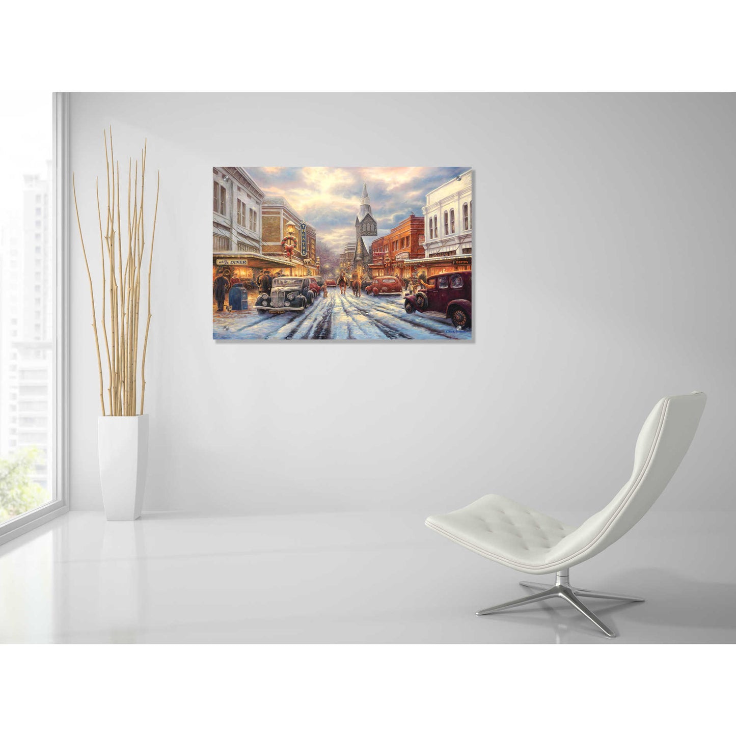 Epic Art 'The Warmth of Small Town Living' by Chuck Pinson, Acrylic Glass Wall Art,36x24