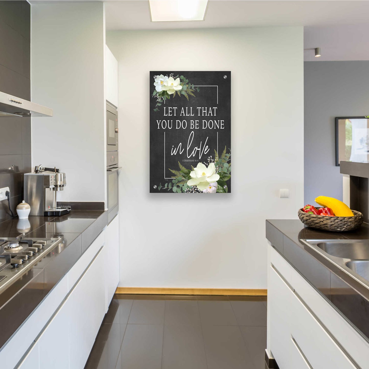 Epic Art 'Let All That You Do' by Heidi Kuntz, Acrylic Glass Wall Art,24x36