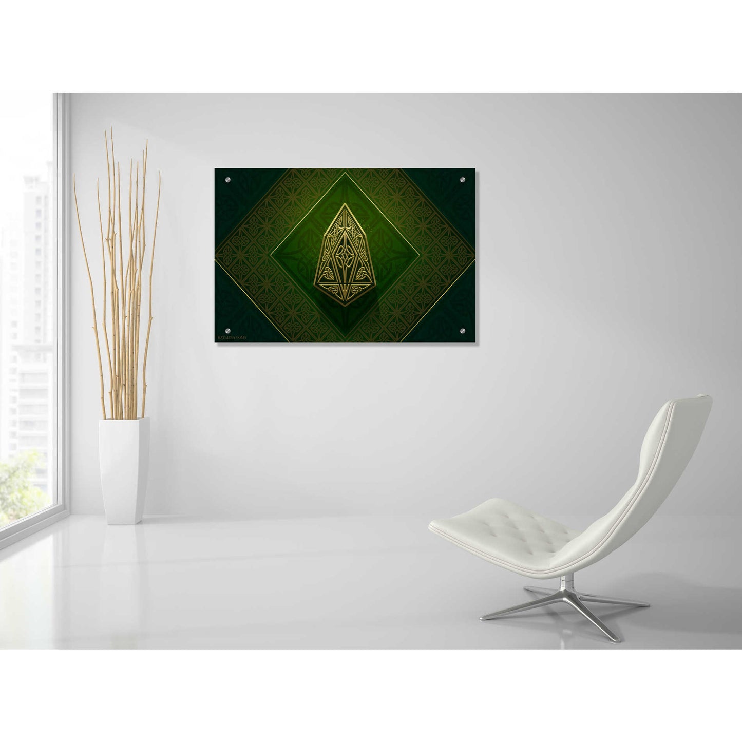 Epic Art 'Celtic Knot EOS Crypto' by Katalina, Acrylic Glass Wall Art,36x24