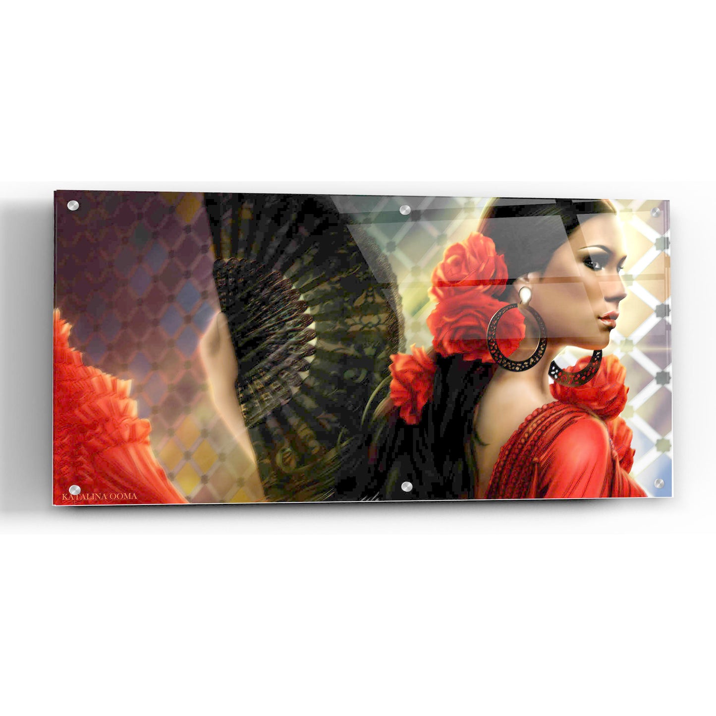Epic Art 'Gift of art' by Katalina, Acrylic Glass Wall Art,48x24