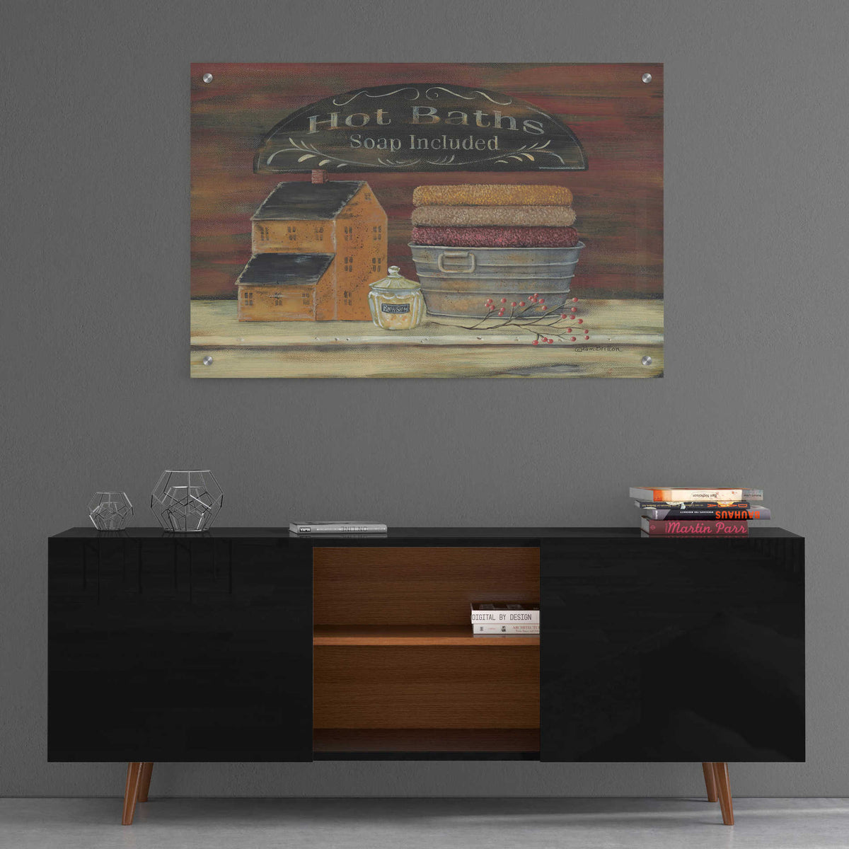 Epic Art 'Hot Bath' by Pam Britton, Acrylic Glass Wall Art,36x24