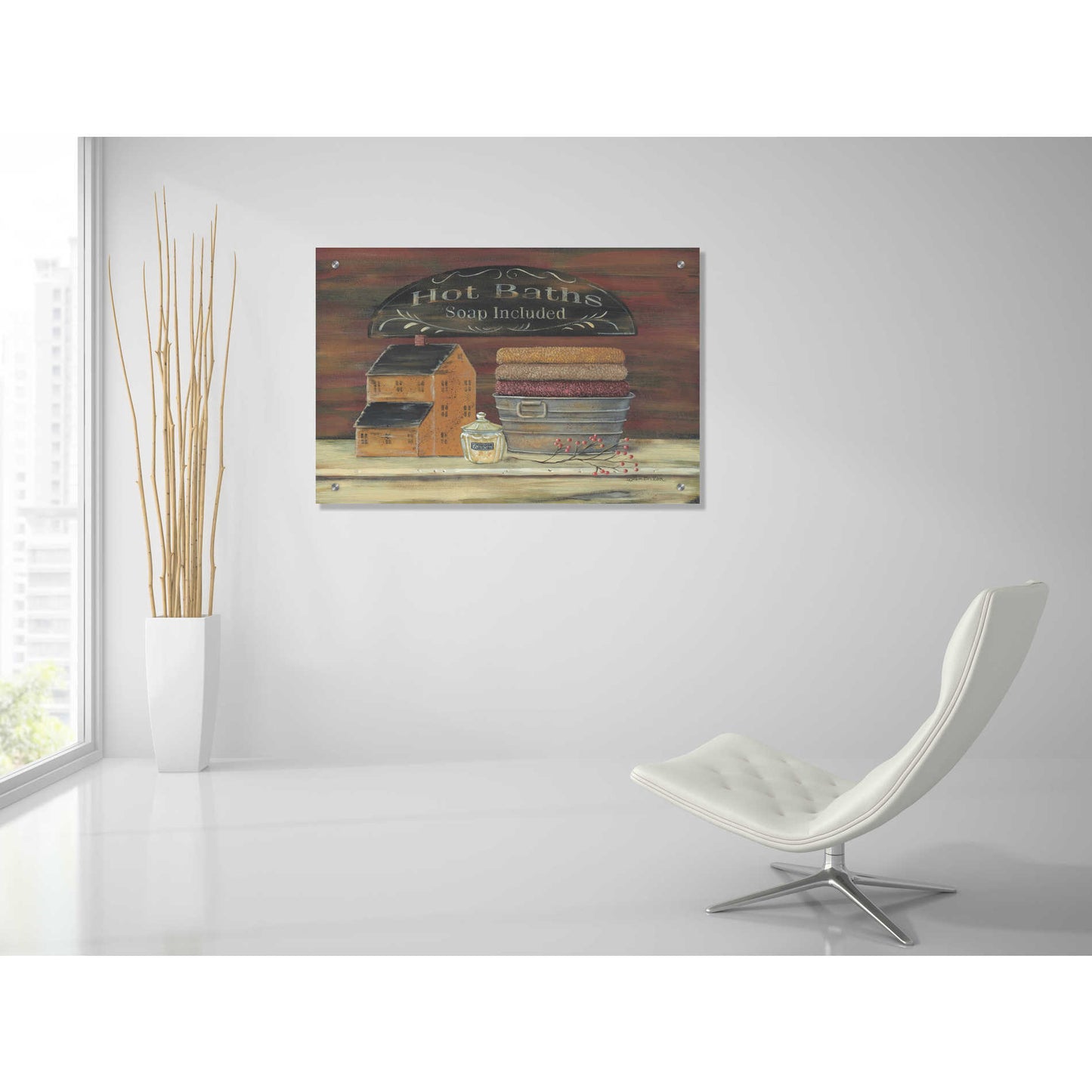 Epic Art 'Hot Bath' by Pam Britton, Acrylic Glass Wall Art,36x24