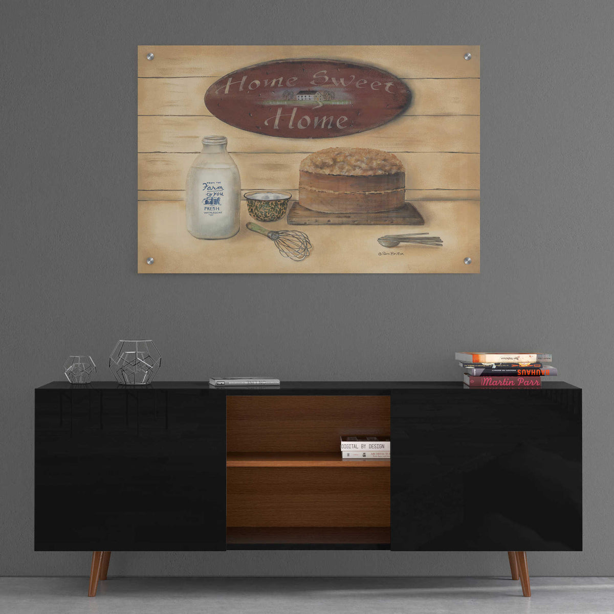 Epic Art 'Home Sweet Home Bathroom' by Pam Britton, Acrylic Glass Wall Art,36x24