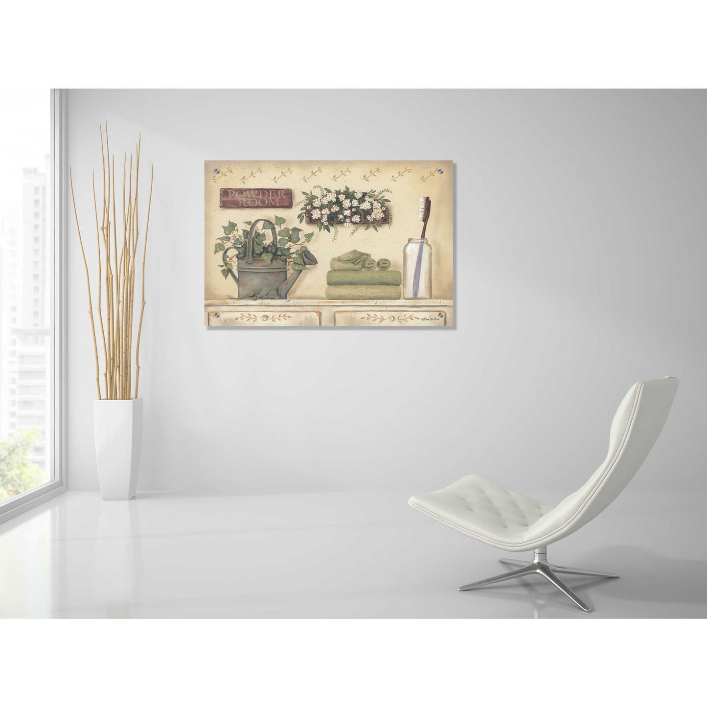 Epic Art 'Powder Room' by Pam Britton, Acrylic Glass Wall Art,36x24