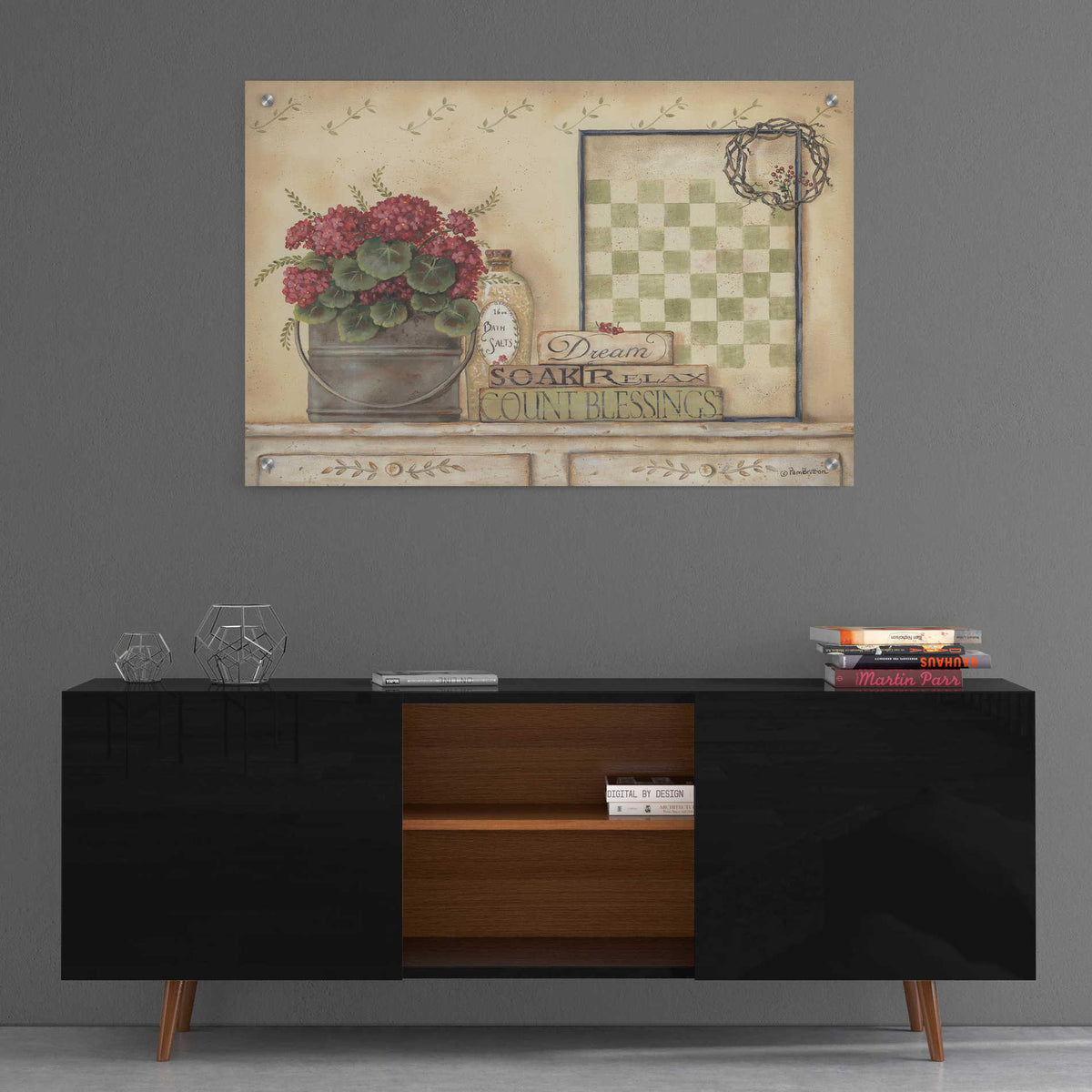 Epic Art 'Soak and Relax' by Pam Britton, Acrylic Glass Wall Art,36x24