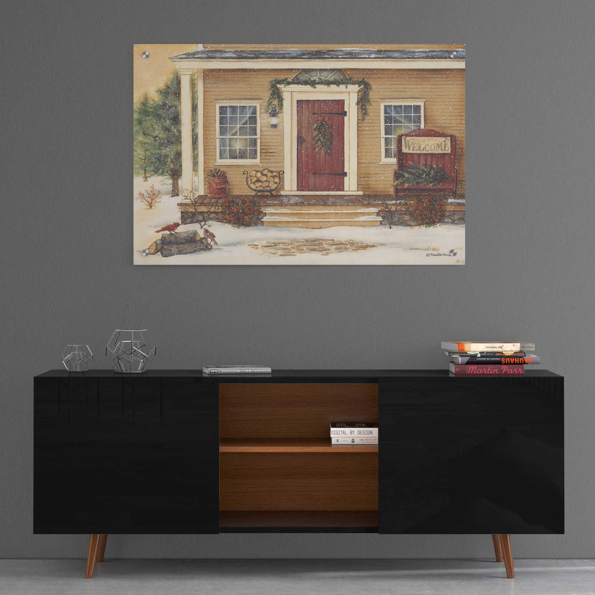 Epic Art 'New England Winter Day' by Pam Britton, Acrylic Glass Wall Art,36x24