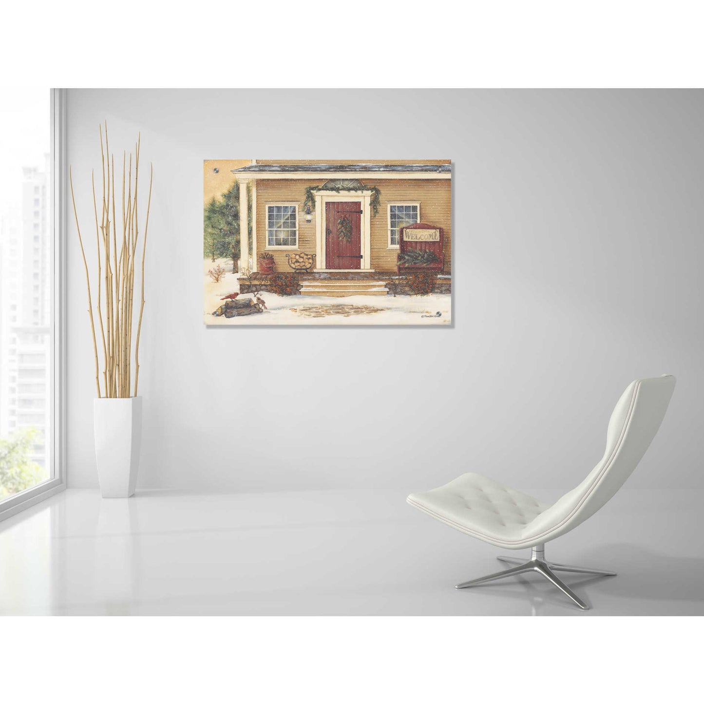 Epic Art 'New England Winter Day' by Pam Britton, Acrylic Glass Wall Art,36x24