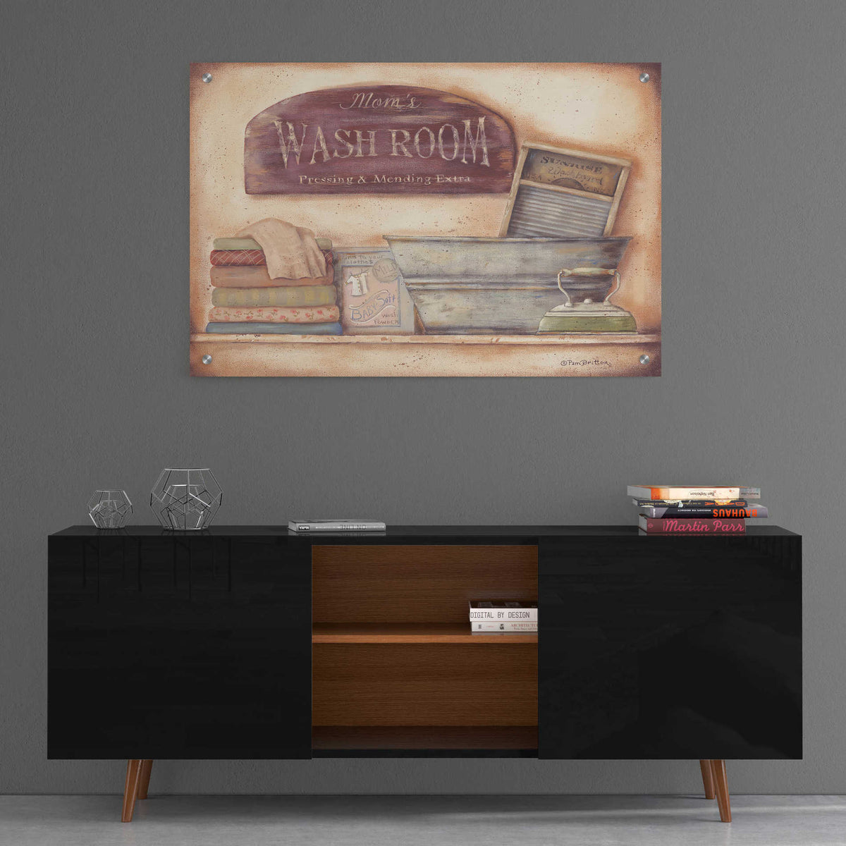 Epic Art 'Mom's Wash Room' by Pam Britton, Acrylic Glass Wall Art,36x24