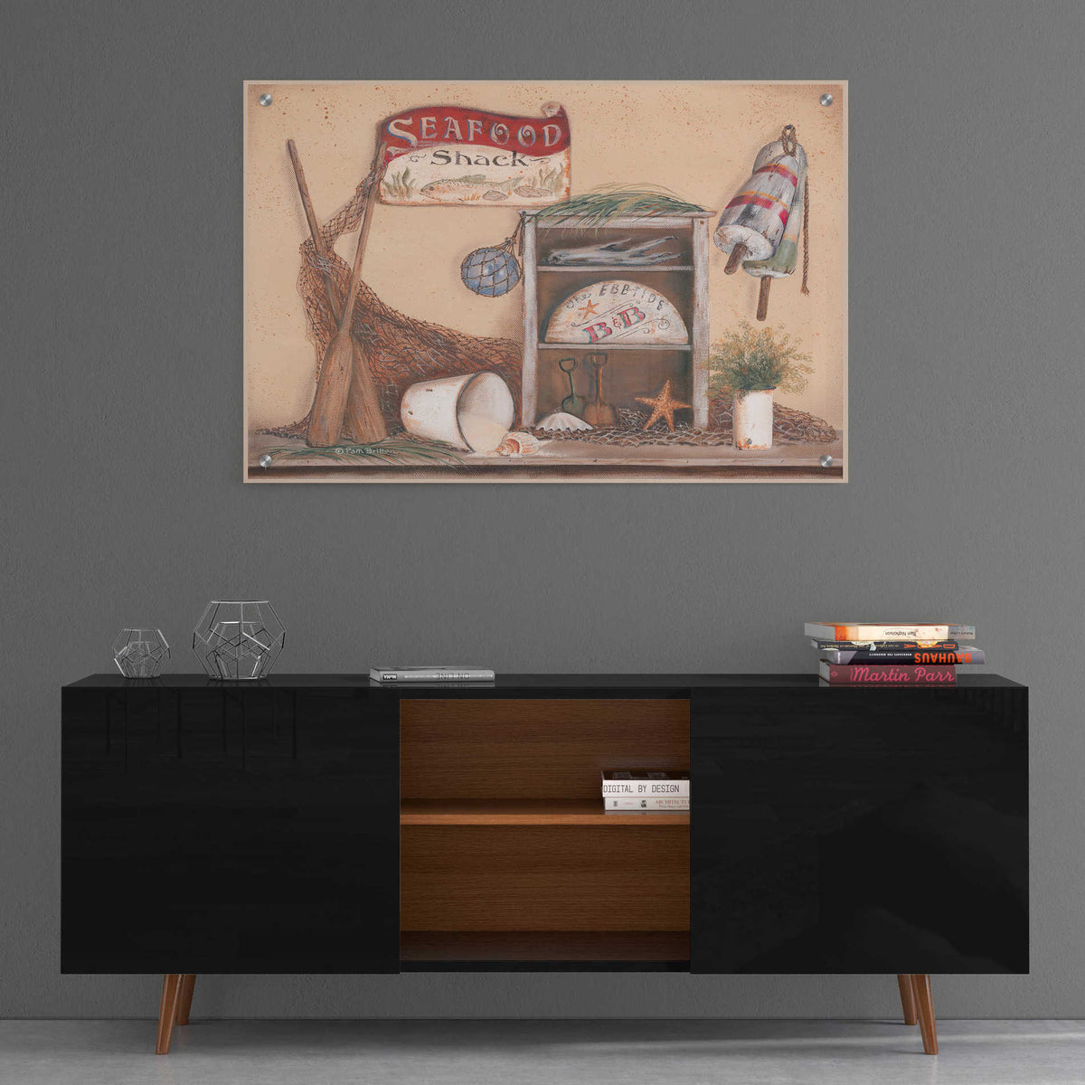 Epic Art 'Seafood Shack' by Pam Britton, Acrylic Glass Wall Art,36x24