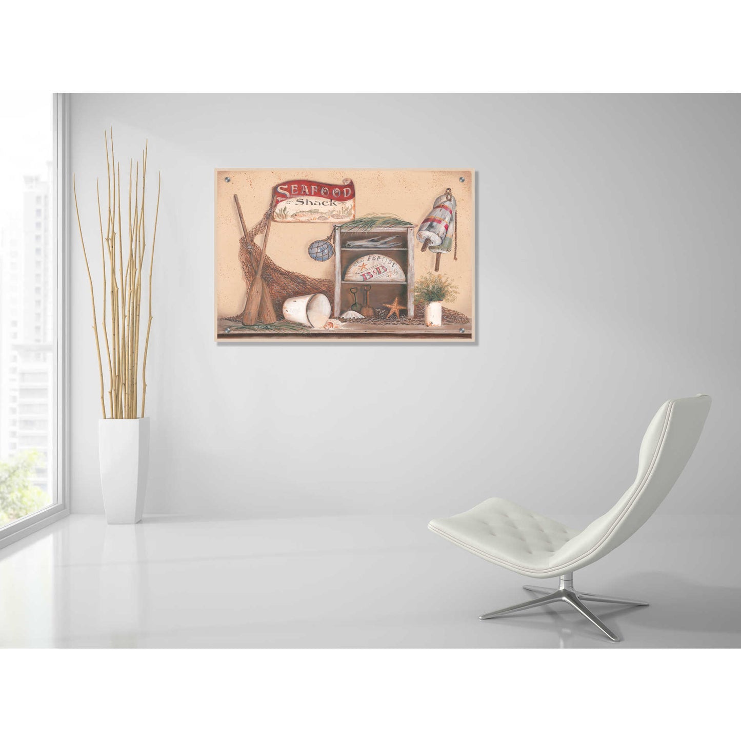 Epic Art 'Seafood Shack' by Pam Britton, Acrylic Glass Wall Art,36x24