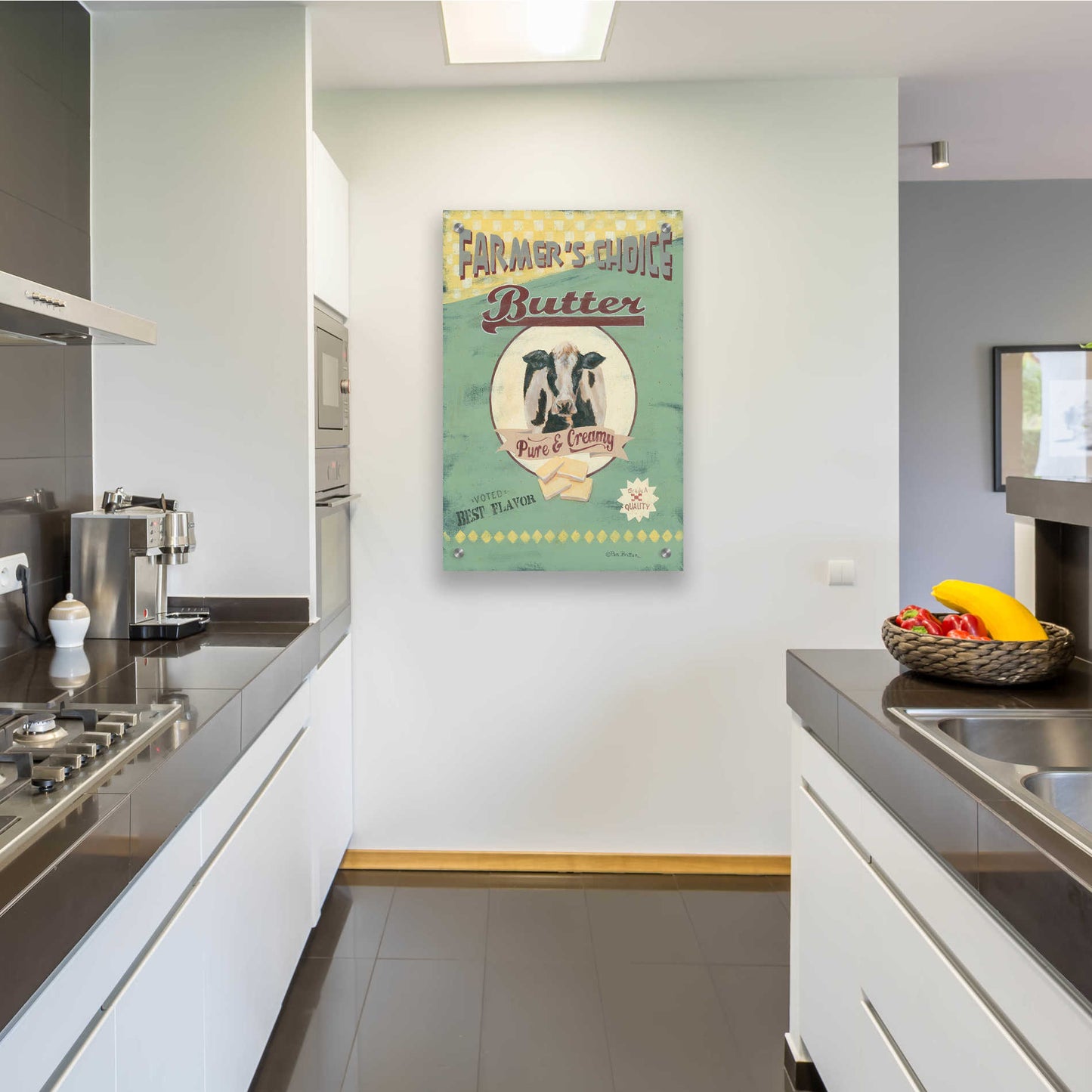 Epic Art 'Farmer's Choice Butter' by Pam Britton, Acrylic Glass Wall Art,24x36