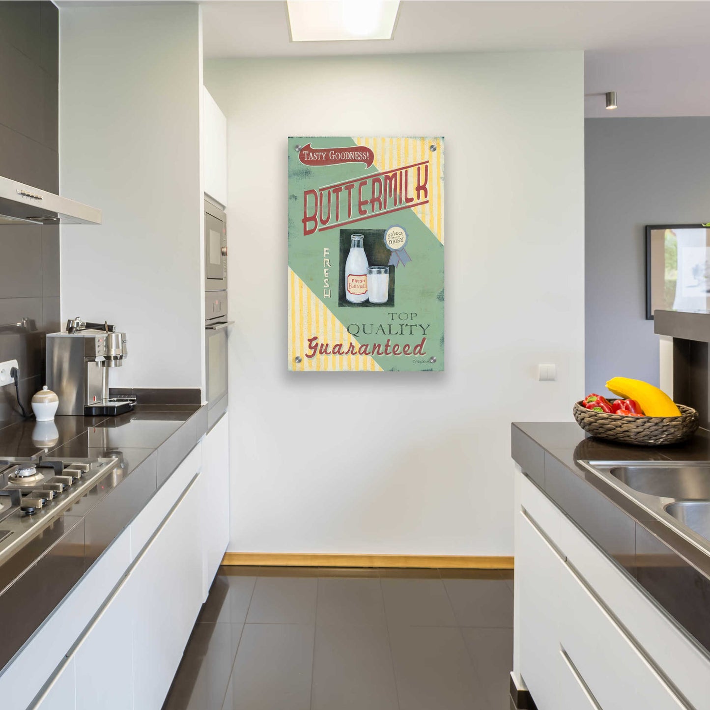 Epic Art 'Buttermilk' by Pam Britton, Acrylic Glass Wall Art,24x36