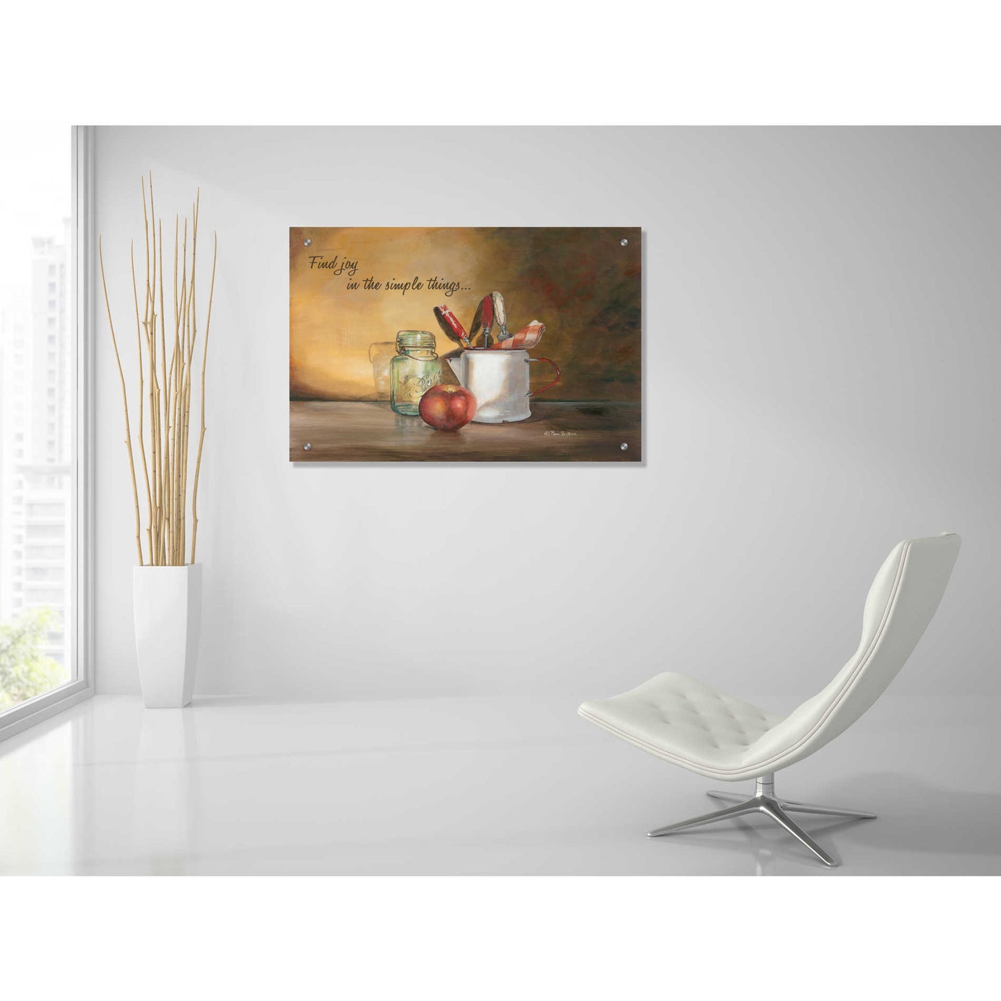 Epic Art 'Find Joy in the Simple Things' by Pam Britton, Acrylic Glass Wall Art,36x24