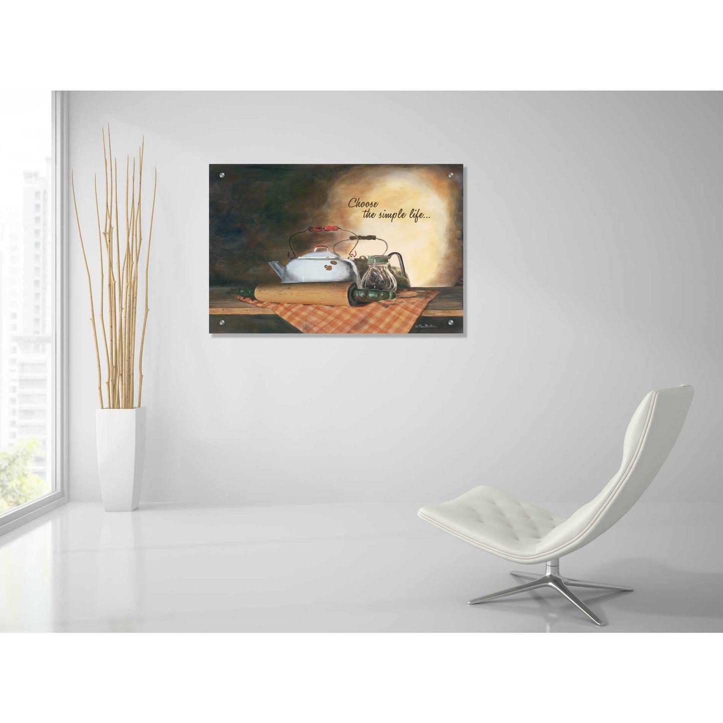 Epic Art 'Choose the Simple Life' by Pam Britton, Acrylic Glass Wall Art,36x24