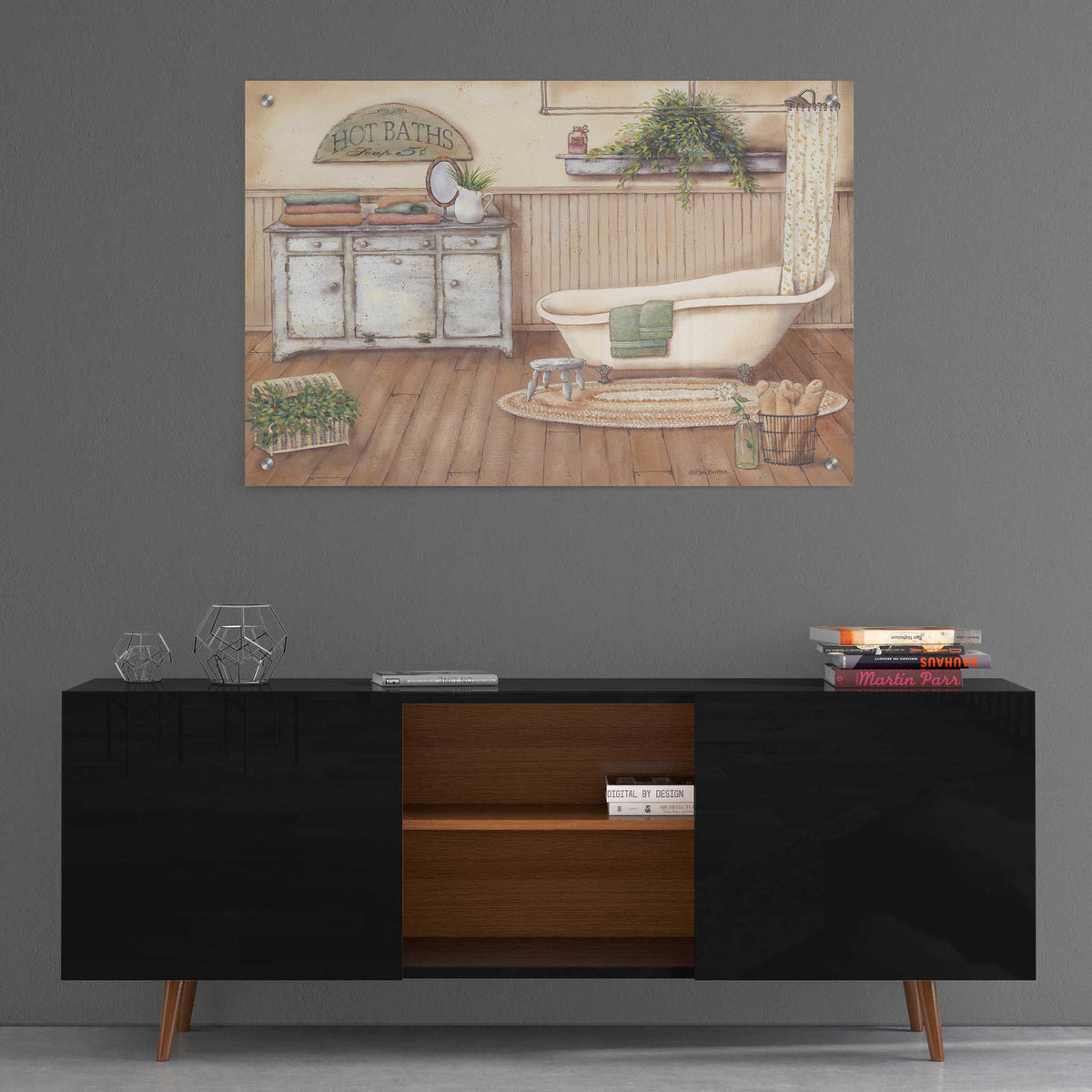 Epic Art 'Vintage Bath I' by Pam Britton, Acrylic Glass Wall Art,36x24