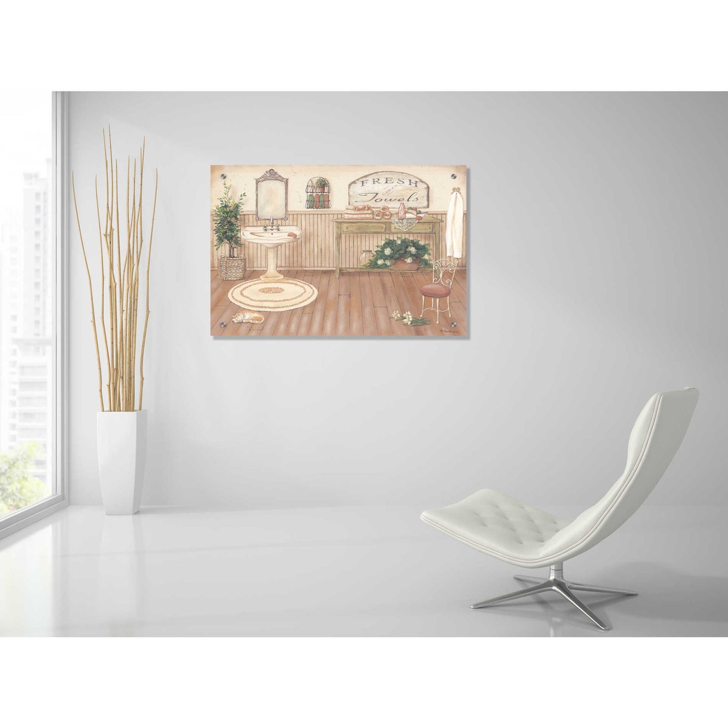 Epic Art 'Vintage Bath II' by Pam Britton, Acrylic Glass Wall Art,36x24