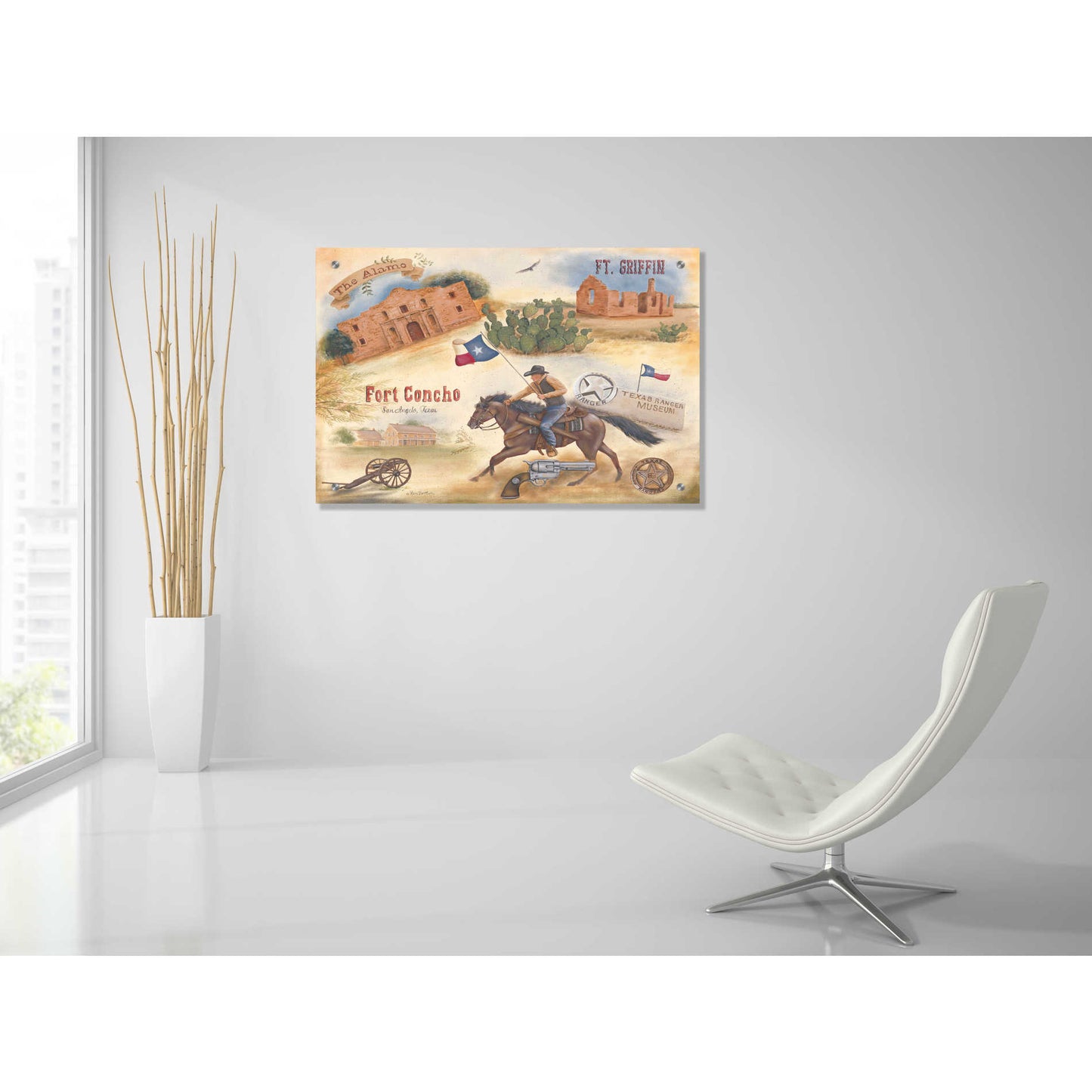 Epic Art 'Texas Collision II' by Pam Britton, Acrylic Glass Wall Art,36x24