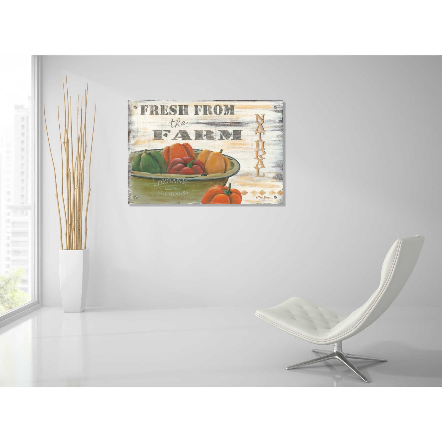Epic Art 'Fresn From the Farm, Natural' by Pam Britton, Acrylic Glass Wall Art,36x24