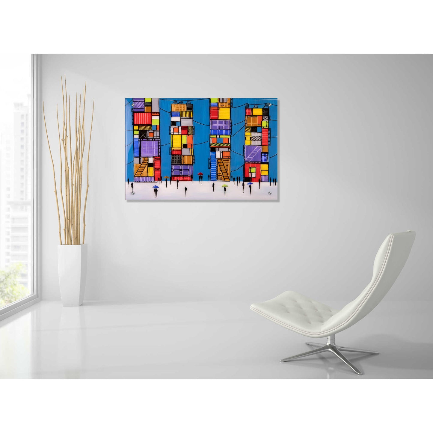 Epic Art 'Rainy Night Walk' by Ekaterina Ermilkina, Acrylic Glass Wall Art,36x24