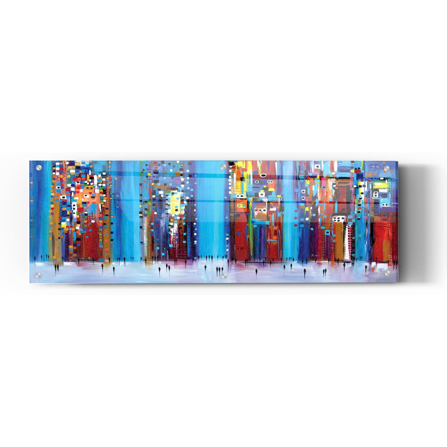Epic Art 'Night' by Ekaterina Ermilkina, Acrylic Glass Wall Art,36x12
