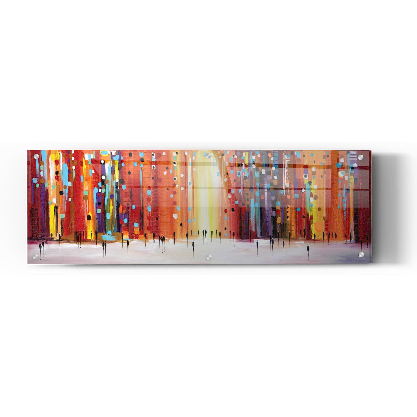 Epic Art 'Late Sunset' by Ekaterina Ermilkina, Acrylic Glass Wall Art,48x16