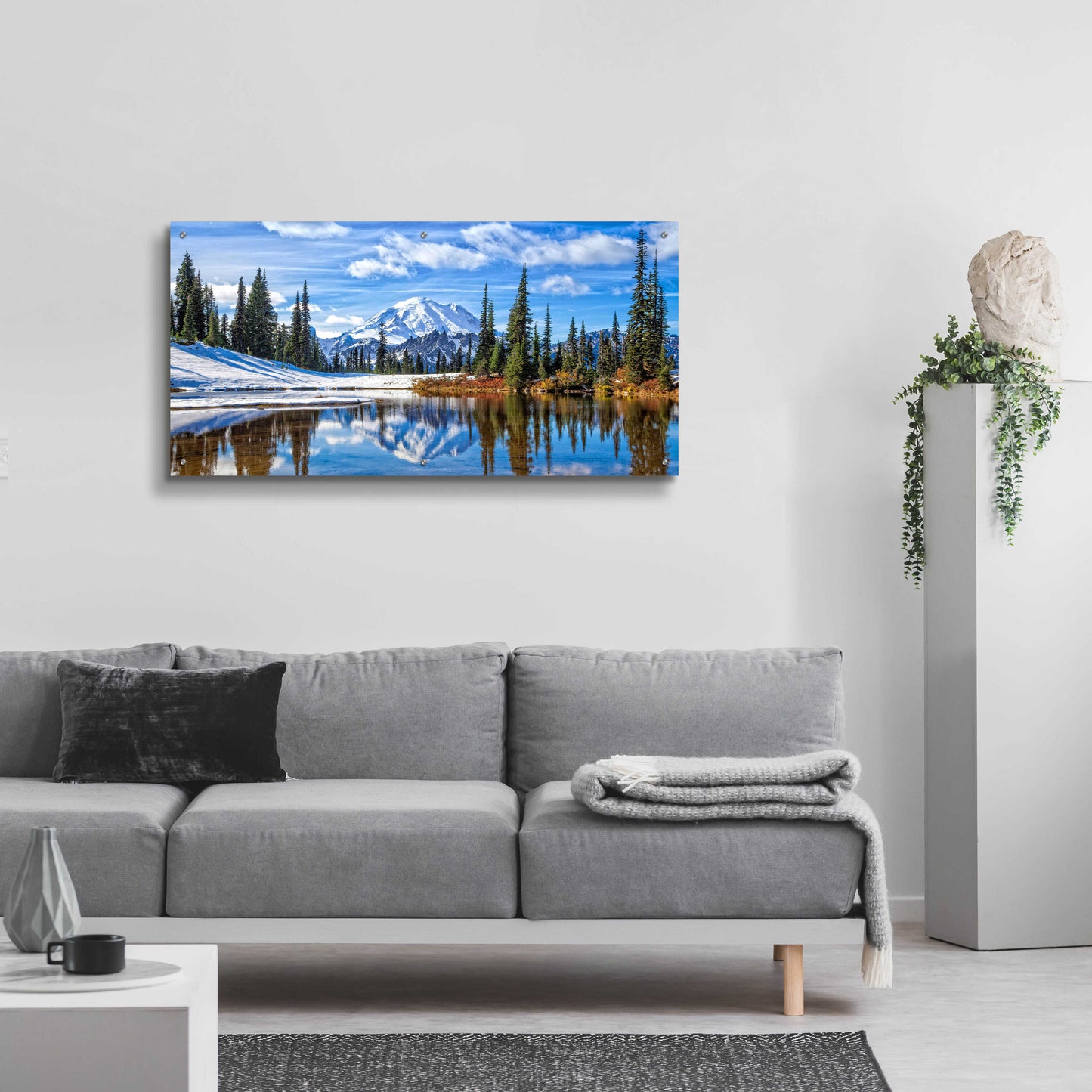 Epic Art 'Mt. Rainier Vista' by Michael Broom Acrylic Glass Wall Art,48x24