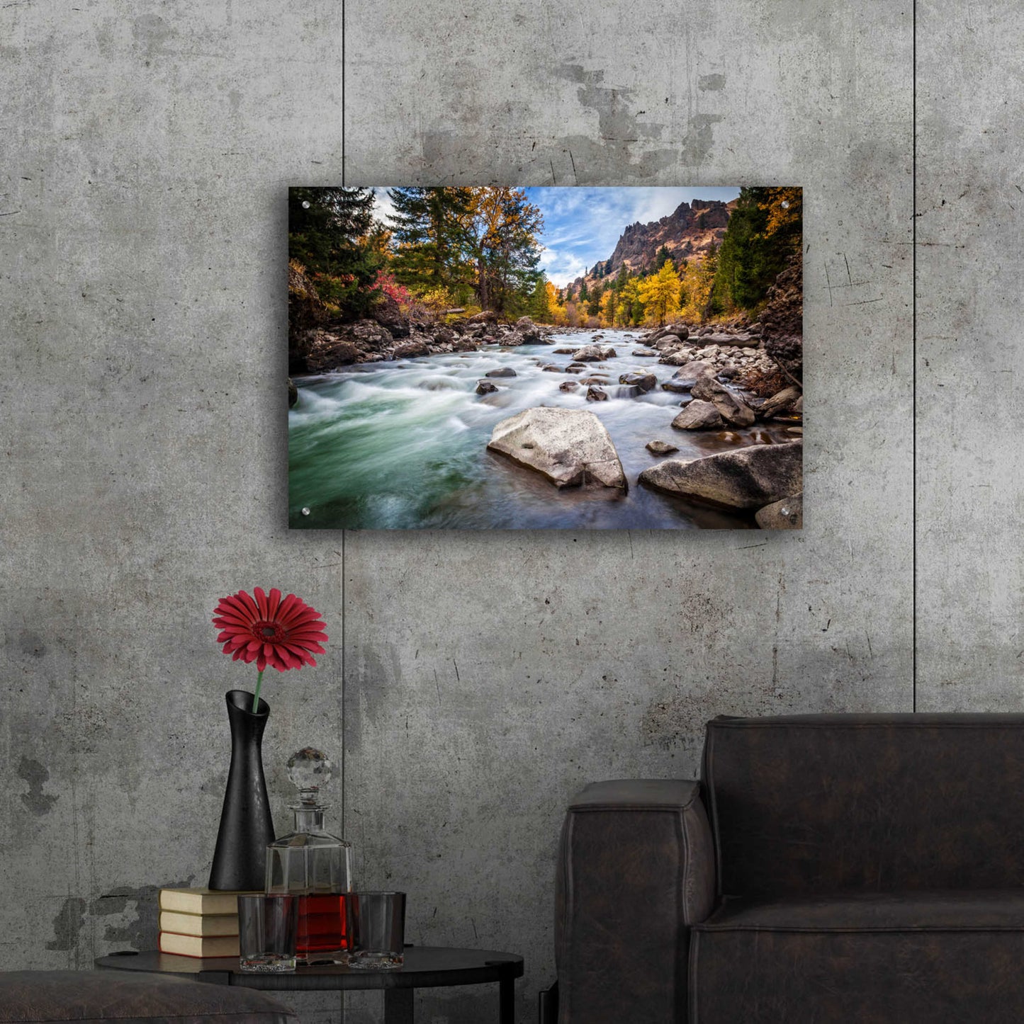 Epic Art 'Teton River Rush' by Michael Broom Acrylic Glass Wall Art,36x24