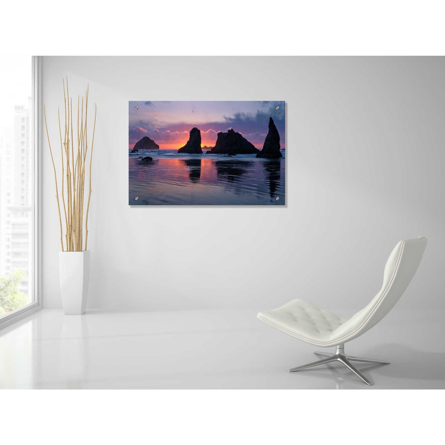 Epic Art 'Bandon Beach Tsunami' by Jesse Estes, Acrylic Glass Wall Art,36x24