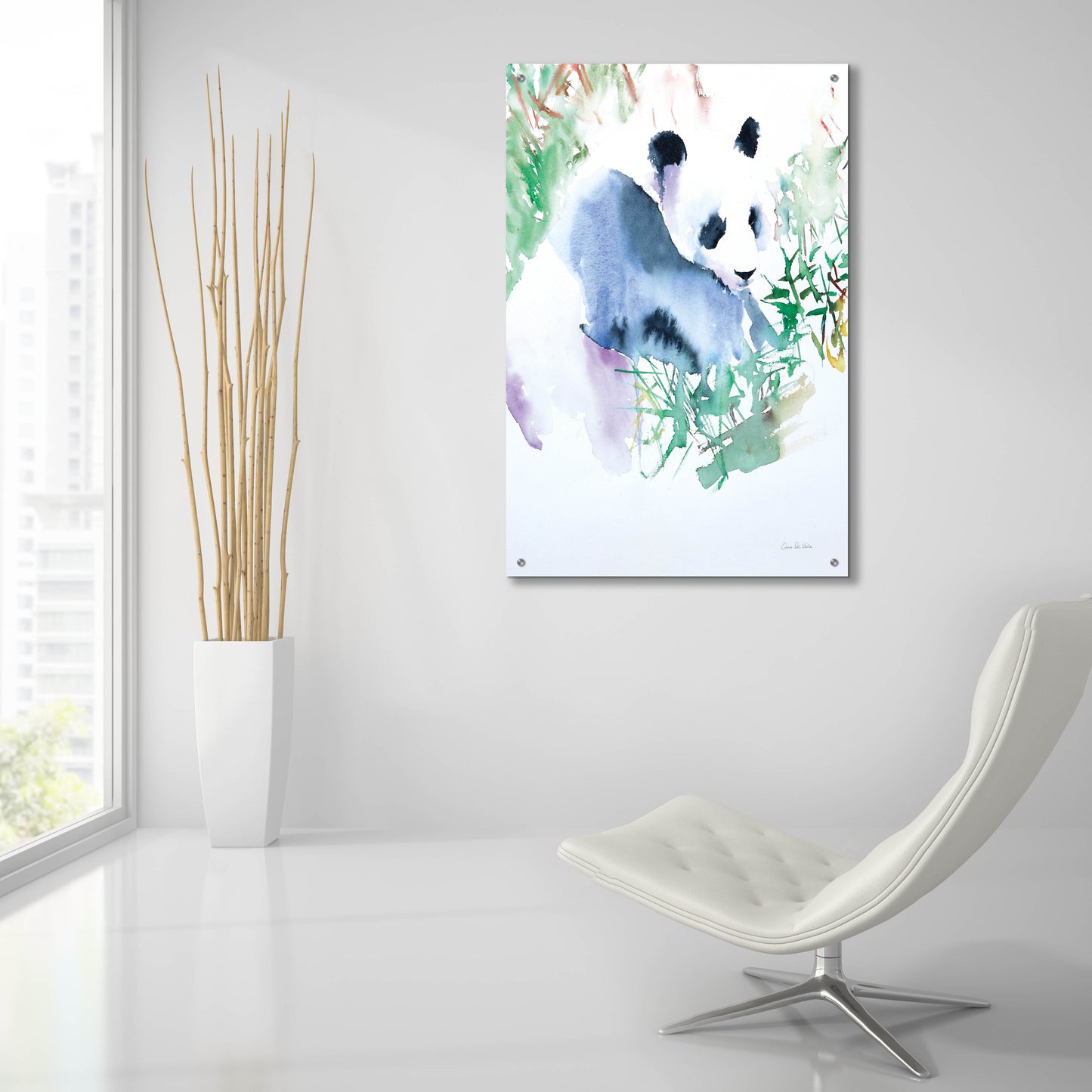 Epic Art 'Panda' by Alan Majchrowicz, Acrylic Glass Wall Art,24x36
