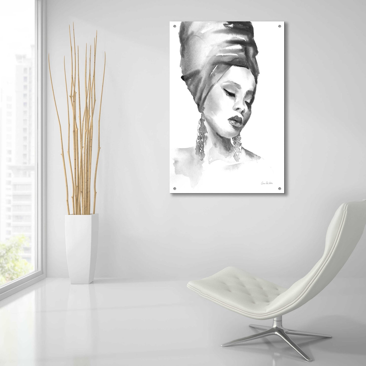 Epic Art 'Woman II BW' by Alan Majchrowicz, Acrylic Glass Wall Art,24x36