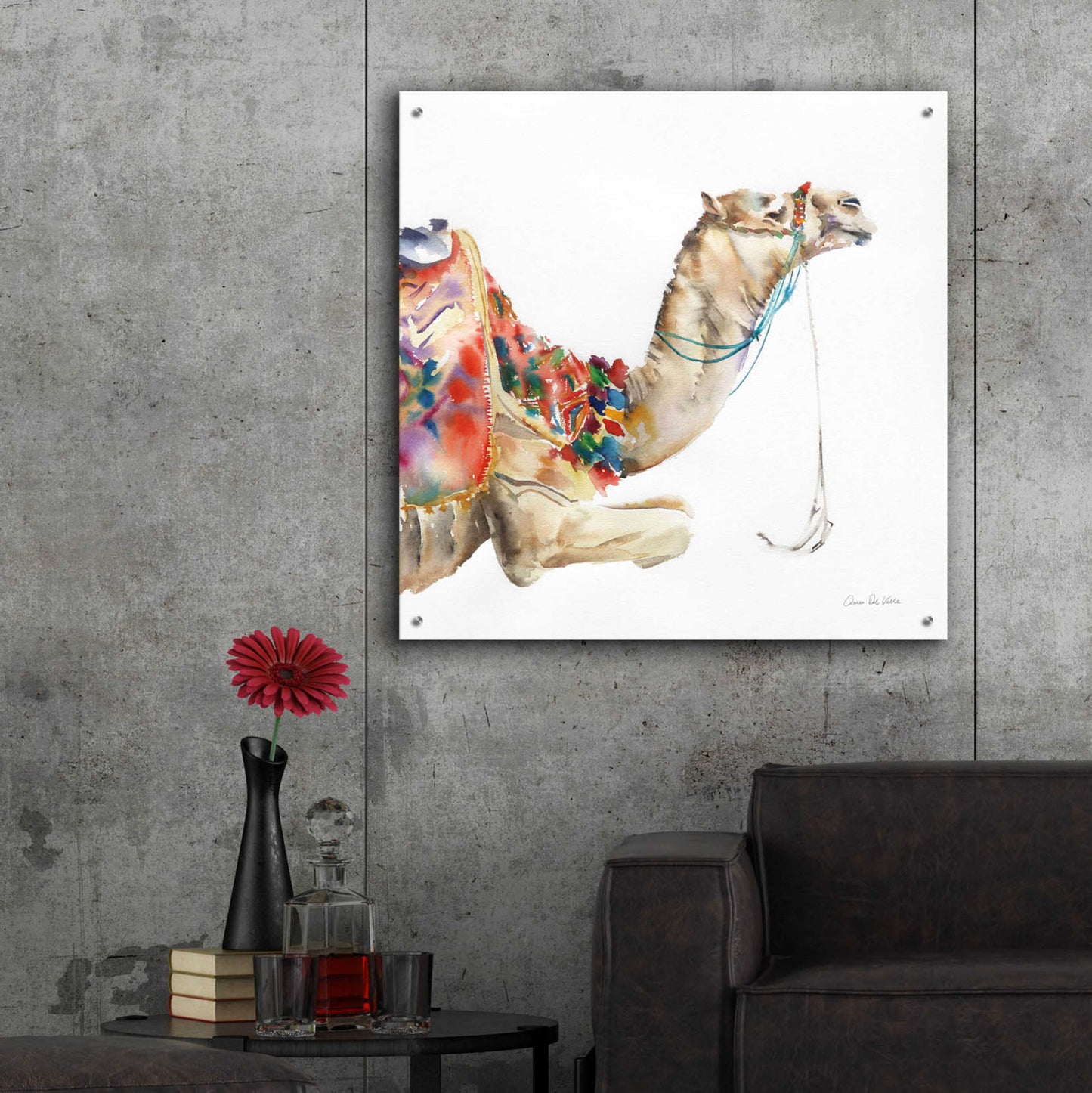 Epic Art 'Desert Camel I' by Alan Majchrowicz, Acrylic Glass Wall Art,36x36