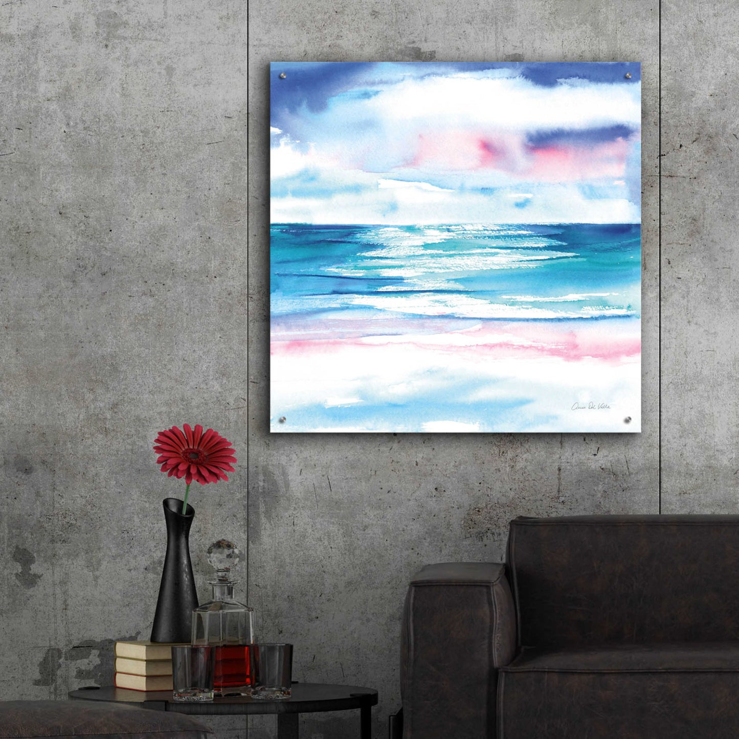 Epic Art 'Turquoise Sea I' by Alan Majchrowicz, Acrylic Glass Wall Art,36x36