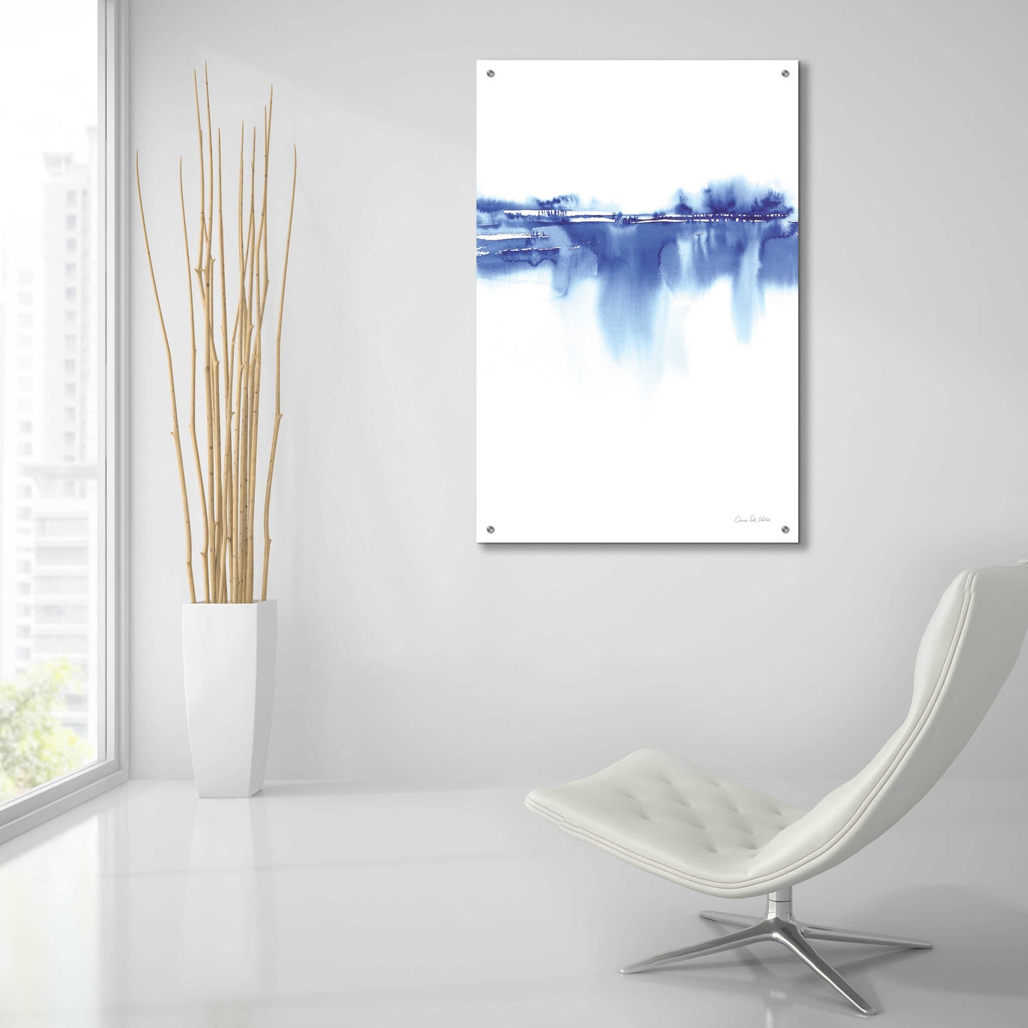 Epic Art 'Blue Horizon IV' by Alan Majchrowicz, Acrylic Glass Wall Art,24x36