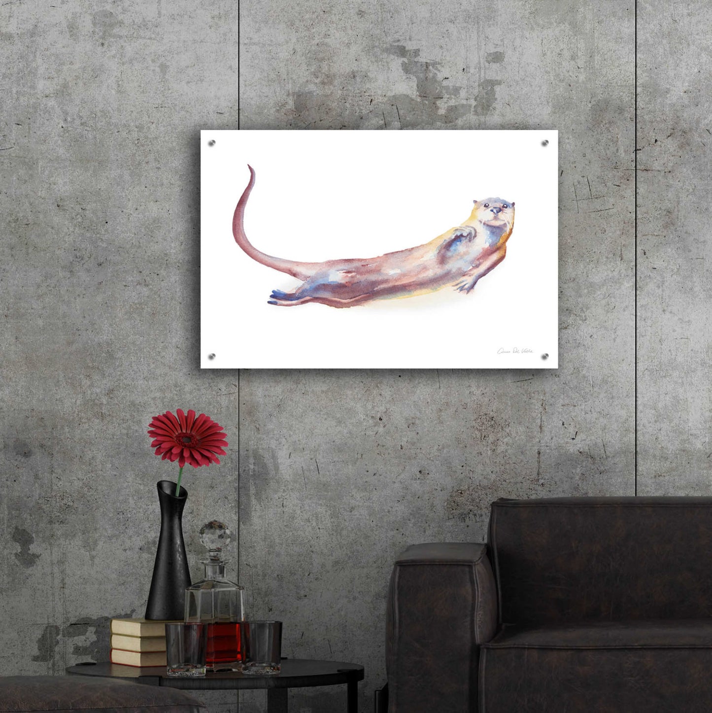 Epic Art 'Swimming Otter I' by Alan Majchrowicz, Acrylic Glass Wall Art,36x24