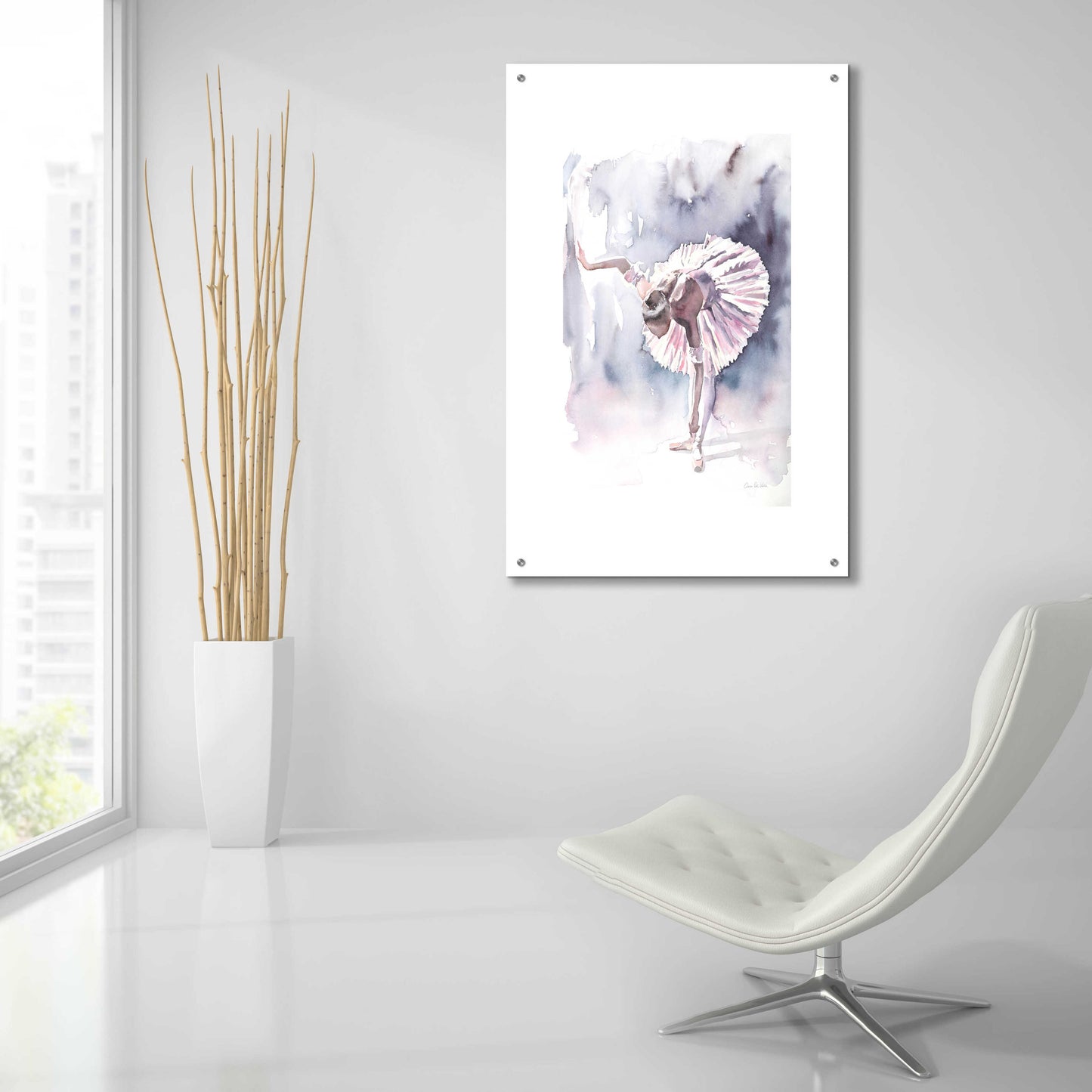 Epic Art 'Ballet VI White Border' by Alan Majchrowicz, Acrylic Glass Wall Art,24x36