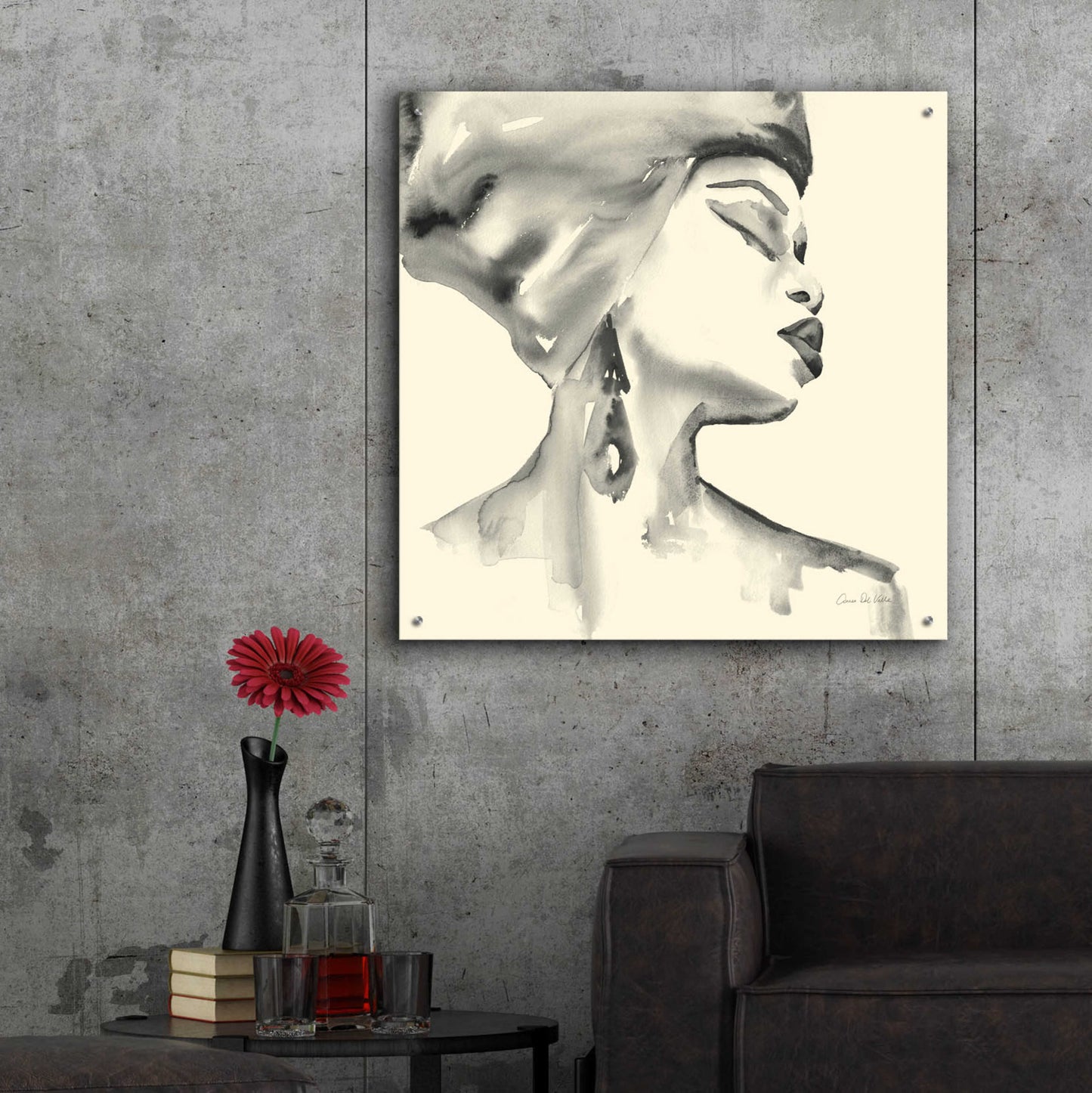 Epic Art 'Woman III Yellow' by Alan Majchrowicz, Acrylic Glass Wall Art,36x36