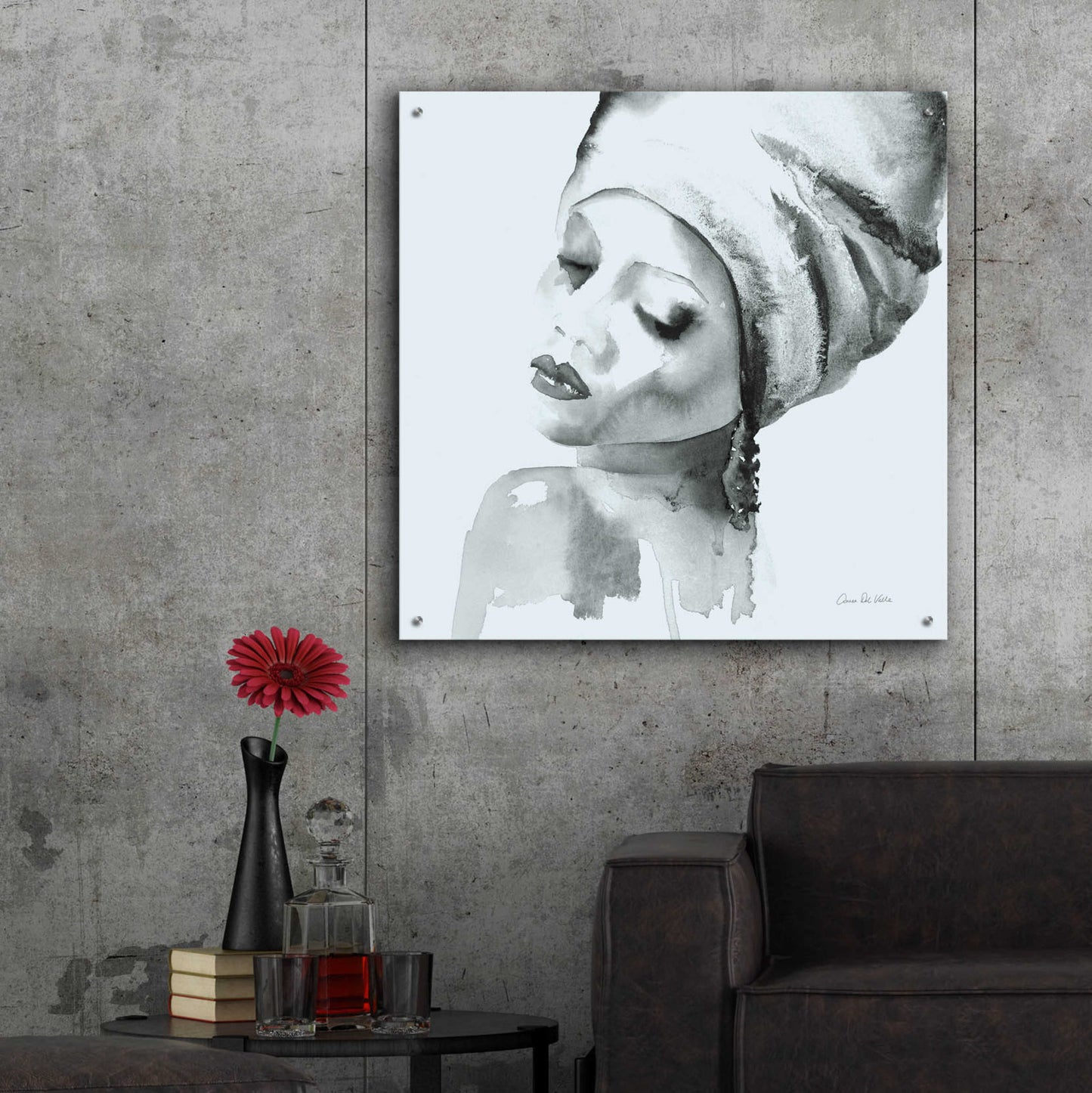 Epic Art 'Woman I Blue' by Alan Majchrowicz, Acrylic Glass Wall Art,36x36