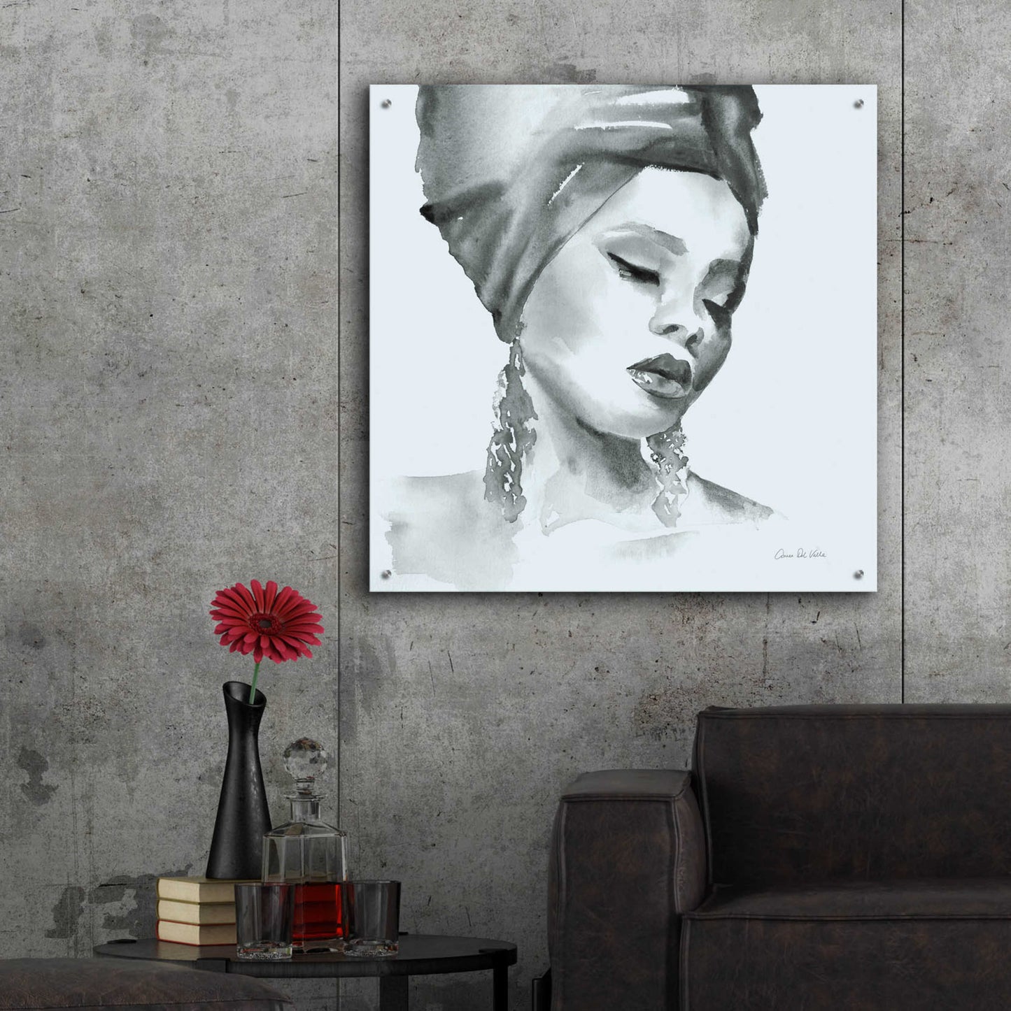 Epic Art 'Woman II Blue' by Alan Majchrowicz, Acrylic Glass Wall Art,36x36