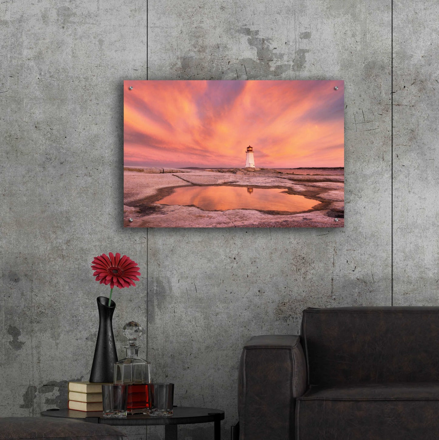 Epic Art 'Peggys Cove Nova Scotia Crop' by Alan Majchrowicz, Acrylic Glass Wall Art,36x24