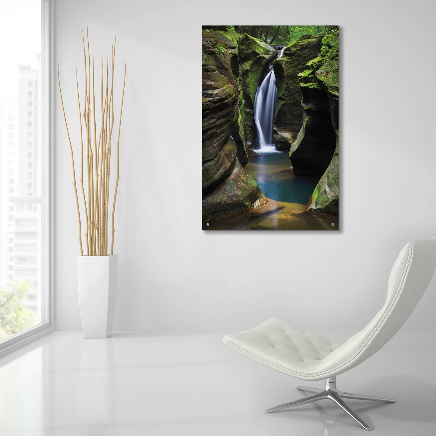 Epic Art 'Corkscrew Falls Ohio' by Alan Majchrowicz, Acrylic Glass Wall Art,24x36