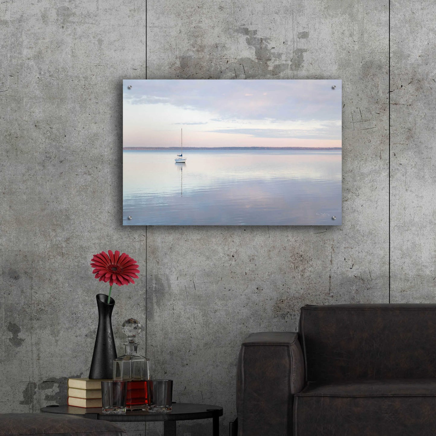 Epic Art 'Sailboat in Bellingham Bay I' by Alan Majchrowicz, Acrylic Glass Wall Art,36x24