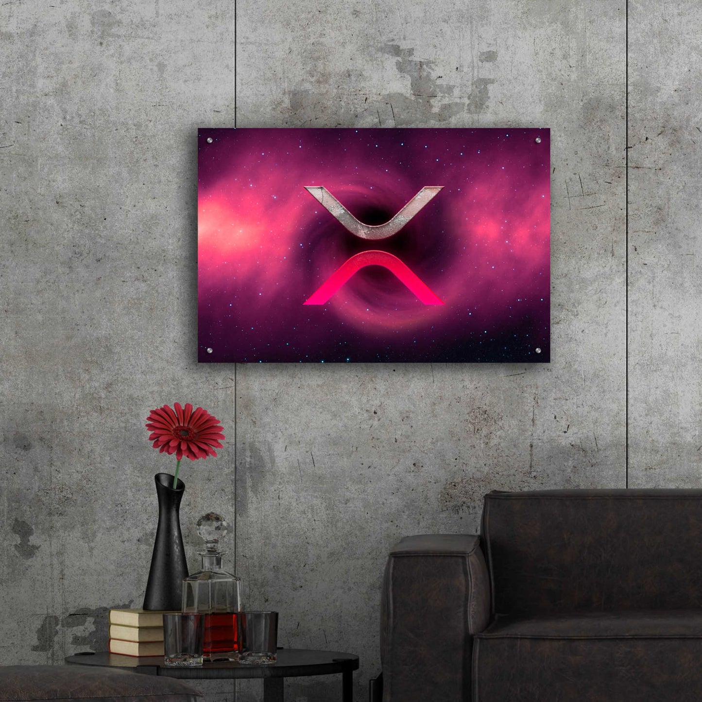 Epic Art 'Cosmic Crypto XRP' by Epic Portfolio, Acrylic Glass Wall Art,36x24