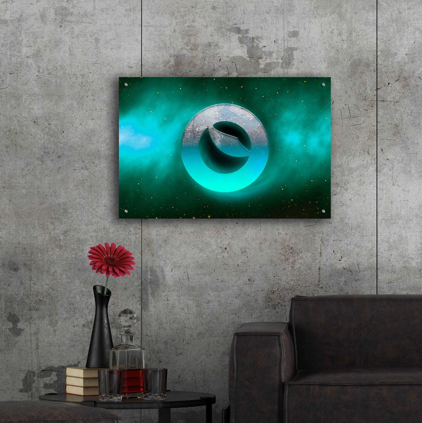 Epic Art 'Cosmic Crypto Luna' by Epic Portfolio, Acrylic Glass Wall Art,36x24
