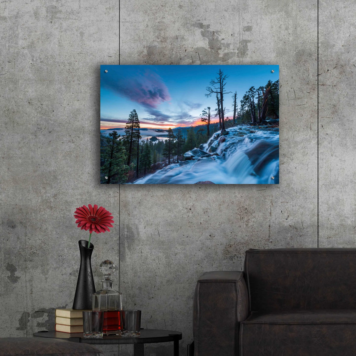 Epic Art 'Lake Tahoe Emerald Bay' by Edin Chavez, Acrylic Glass Wall Art,36x24