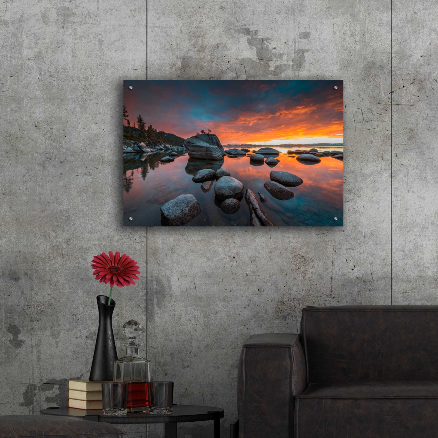 Epic Art 'The Stone Crocodile' by Edin Chavez, Acrylic Glass Wall Art,36x24