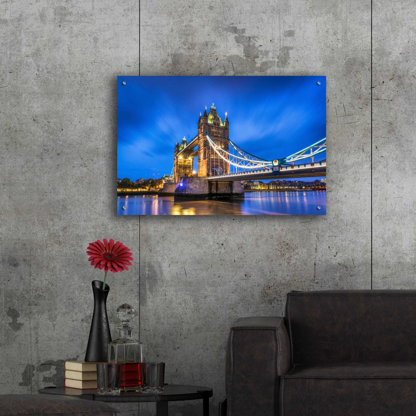 Epic Art 'London Bridge' by Edin Chavez, Acrylic Glass Wall Art,36x24