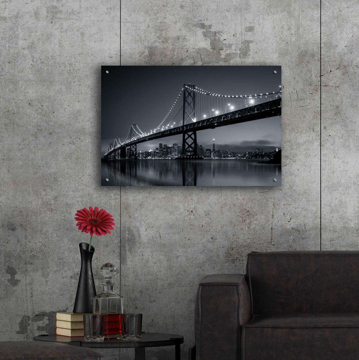 Epic Art 'Oakland Bridge' by Edin Chavez, Acrylic Glass Wall Art,36x24