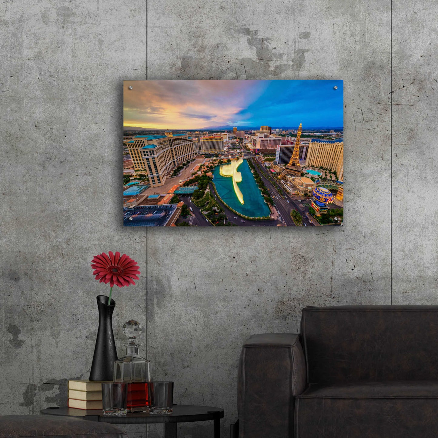 Epic Art 'Aerial Las Vegas' by Edin Chavez, Acrylic Glass Wall Art,36x24