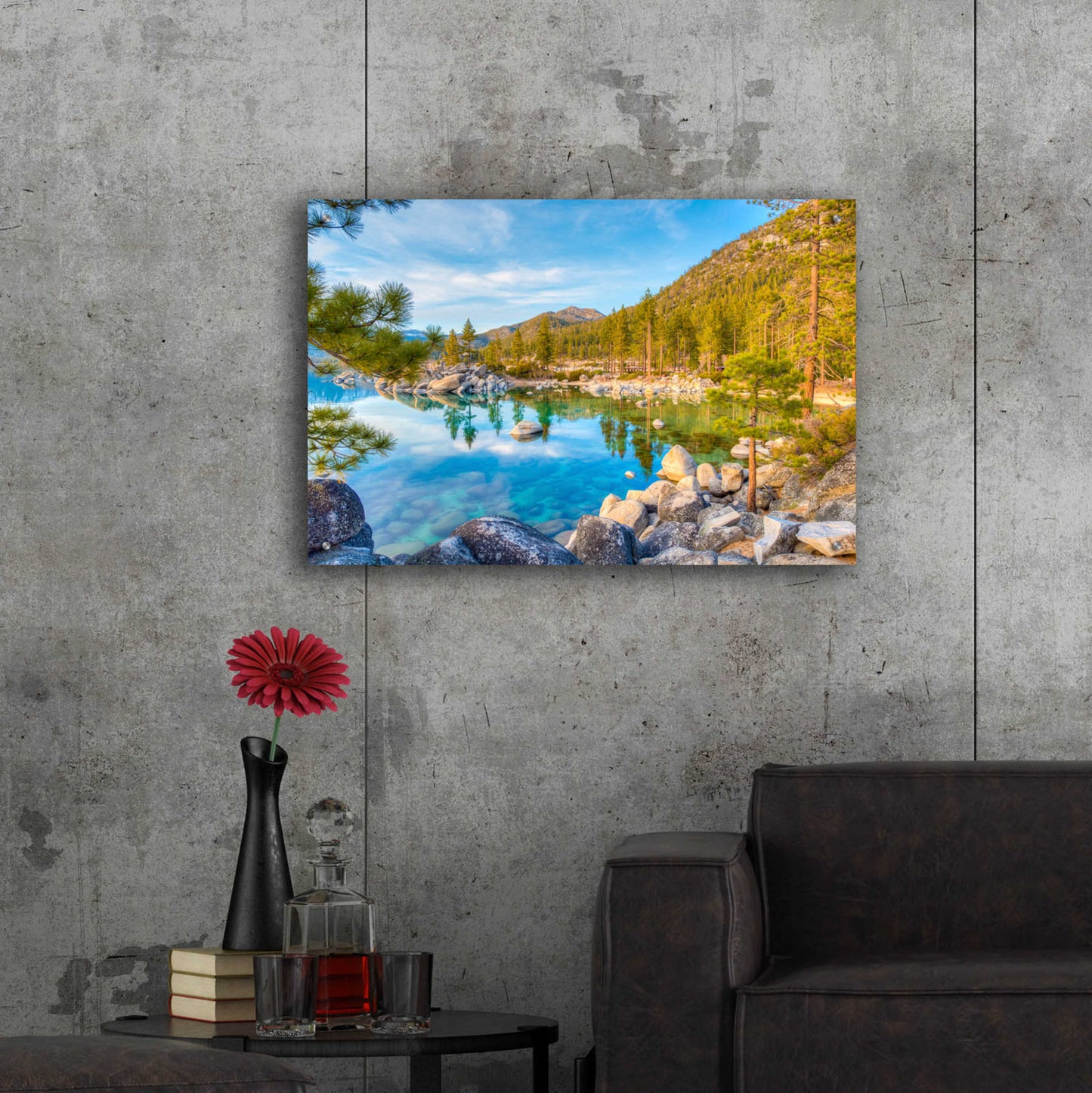 Epic Art 'Majestic Lake Tahoe' by Edin Chavez, Acrylic Glass Wall Art,36x24